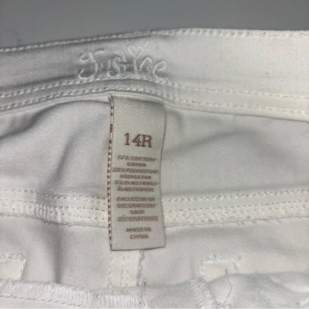 Girls Justice White Capri Jeans - Size 14R